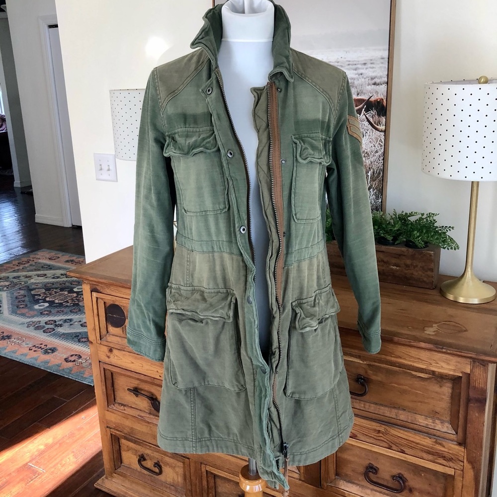Free People Colorblock Army Plaid Military Parka - Picture 13 of 16